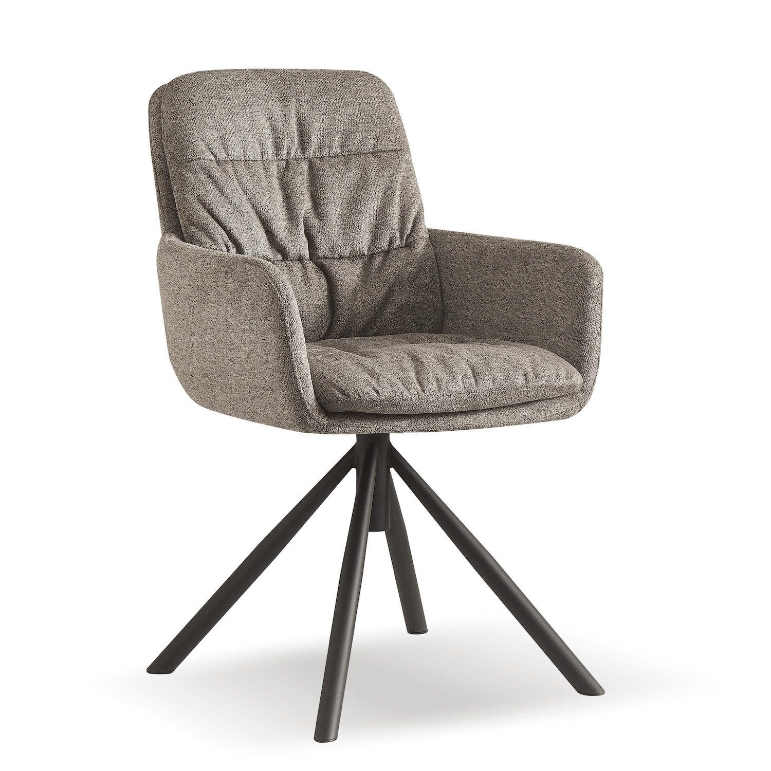 ARMLEHNSTUHL CAZAR Cappuccino - Cappuccino, Textil/Metall (57/90/68cm) - B&D Home