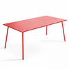 GARTENTISCH , Rot - Rot, Metall (180/90/72cm) - Oviala
