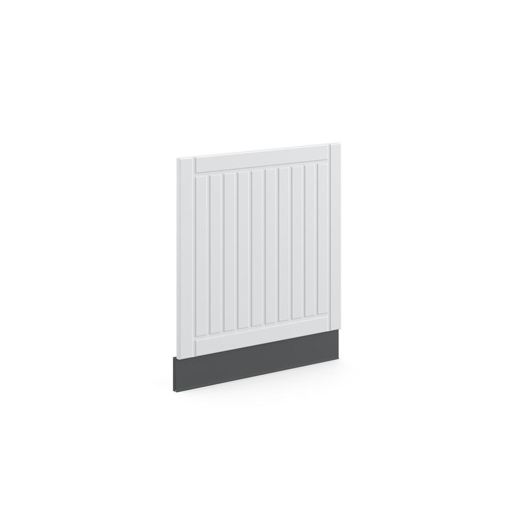 FRONTBLENDE Fame-Line Weiß Landhaus 60 cm ohne AP - Anthrazit/Weiß, Holzwerkstoff (60/67.4/1.6cm) - Vicco