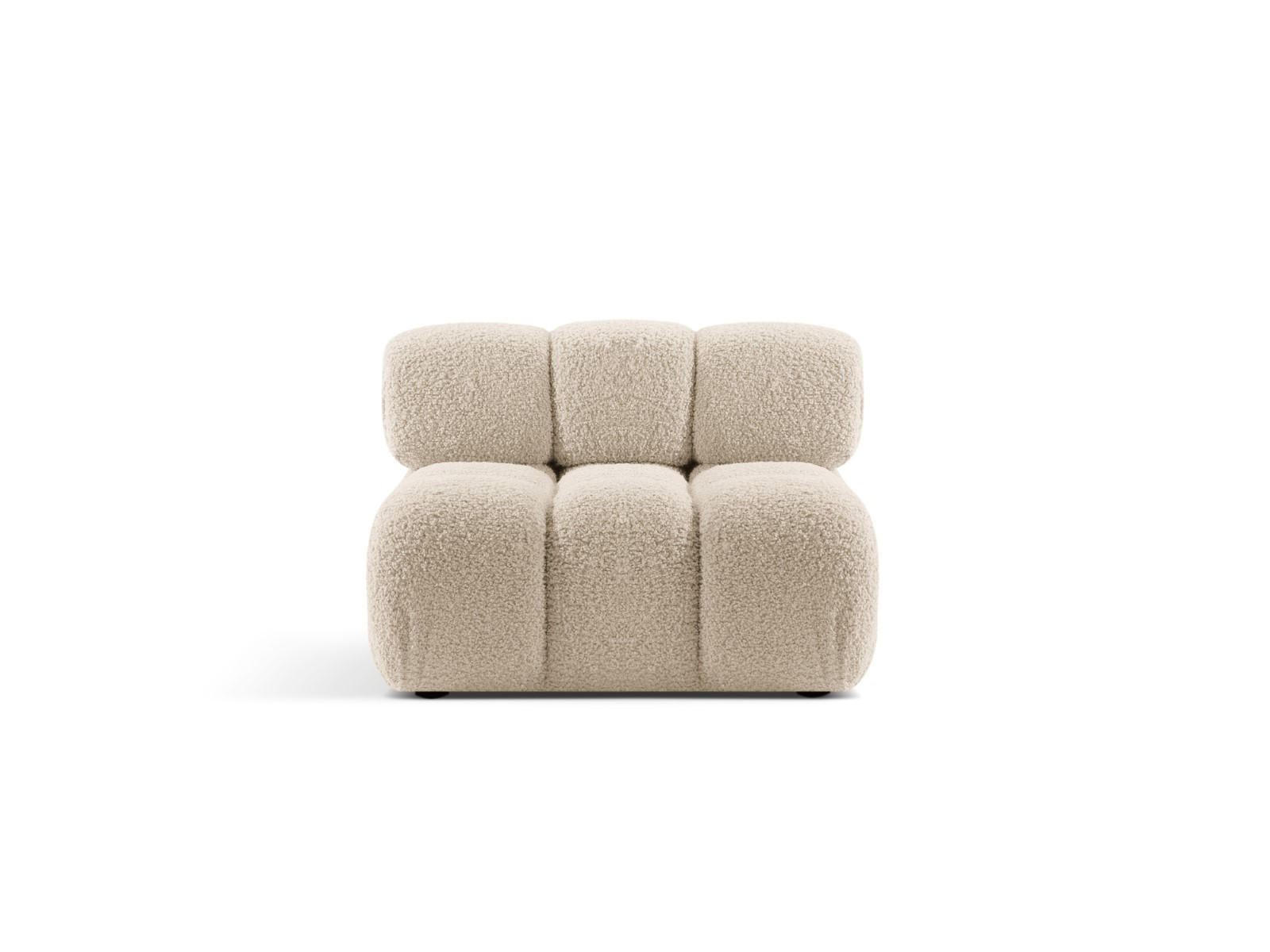 MODUL Bellis aus Boucle leichtes beige - Creme, Textil (94/70/94cm) - Micadoni
