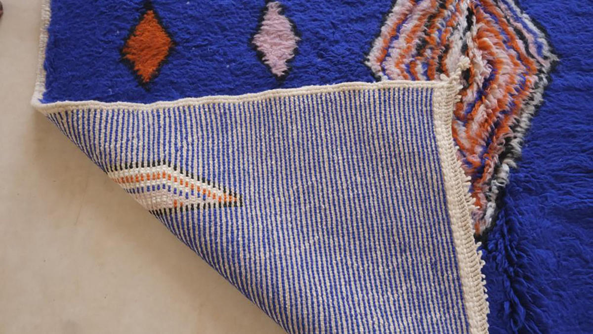 TEPPICH modern aus Wolle aus Marokko 200x 300 cm - Blau, Naturmaterialien (200/300cm) - AFK Living