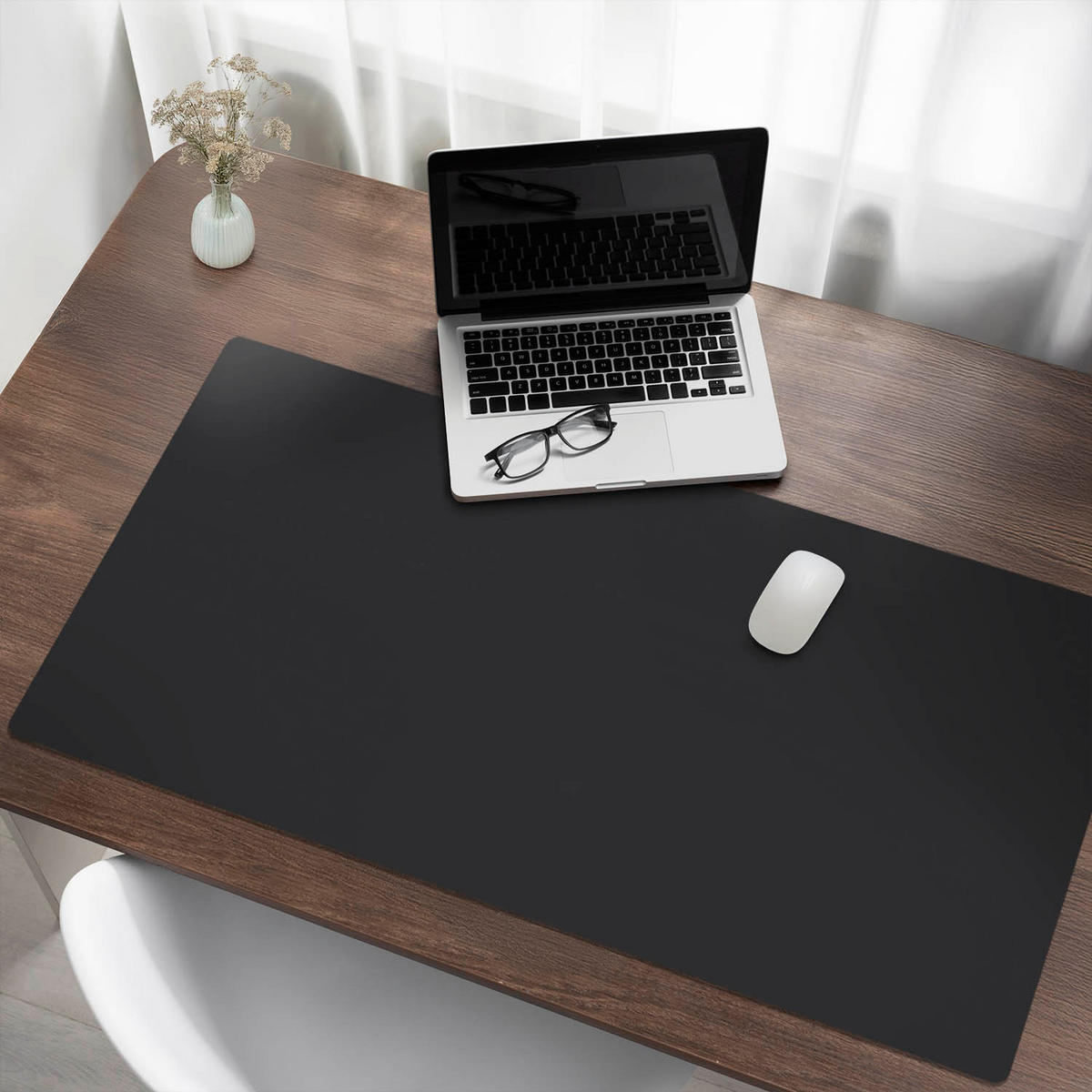 SCHREIBTISCHUNTERLAGE 120x60 cm Schwarz - Schwarz, Kunststoff (1.6/120/60cm) - Wallfluent