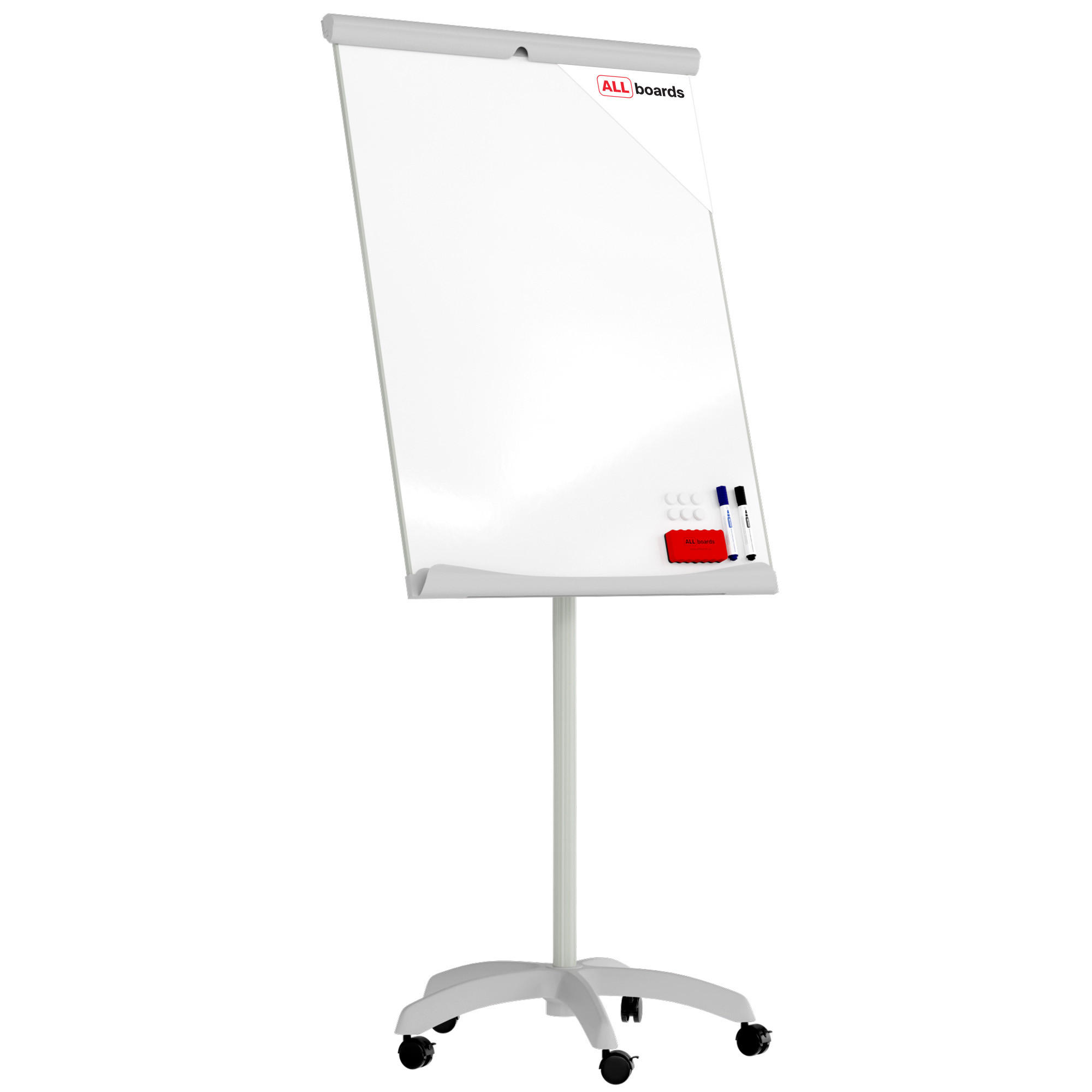 FLIPCHART - Mobil Schreibfläche 100x70cm - Weiß, Metall (100/70/1.2cm) - ALLboards