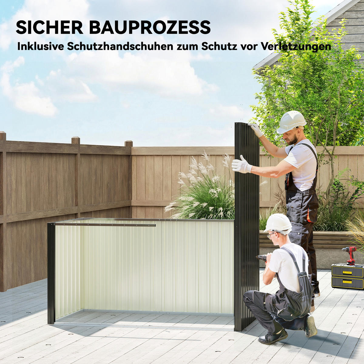 GERÄTESCHUPPEN Verzinkter-Stahl Dunkelgrau - Dunkelgrau, Metall (90/179/163cm) - Outsunny