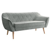 SOFA Skand 2 - Naturfarben/Grau, Holz/Textil (140/75/74cm) - MIRJAN24