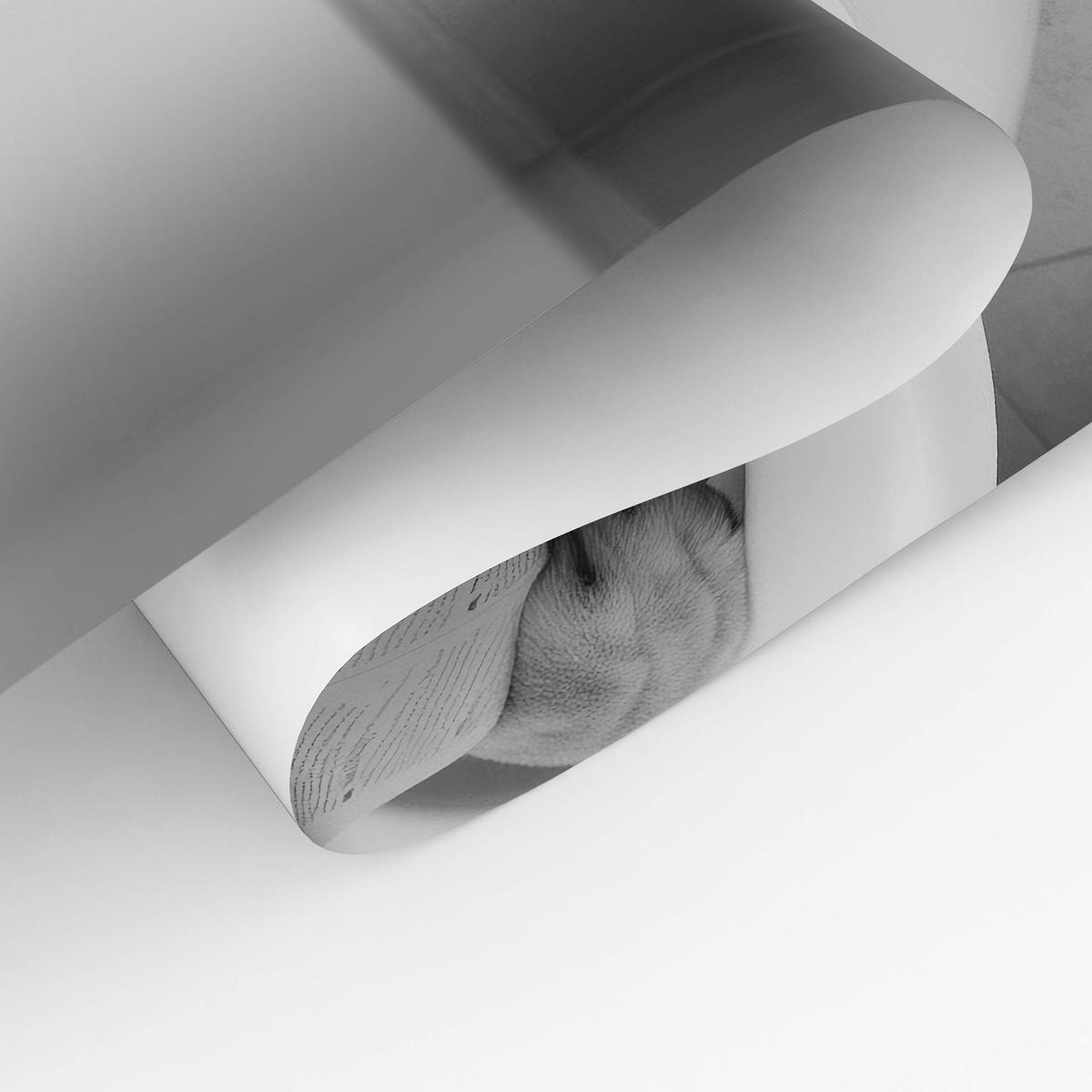 POSTER für WC Badezimmer LÖWE in der Badewanne Schwarz-Weiß Abstraktion 30x40cm - Schwarz/Weiß, Papier (30/40/40cm) - Muralo