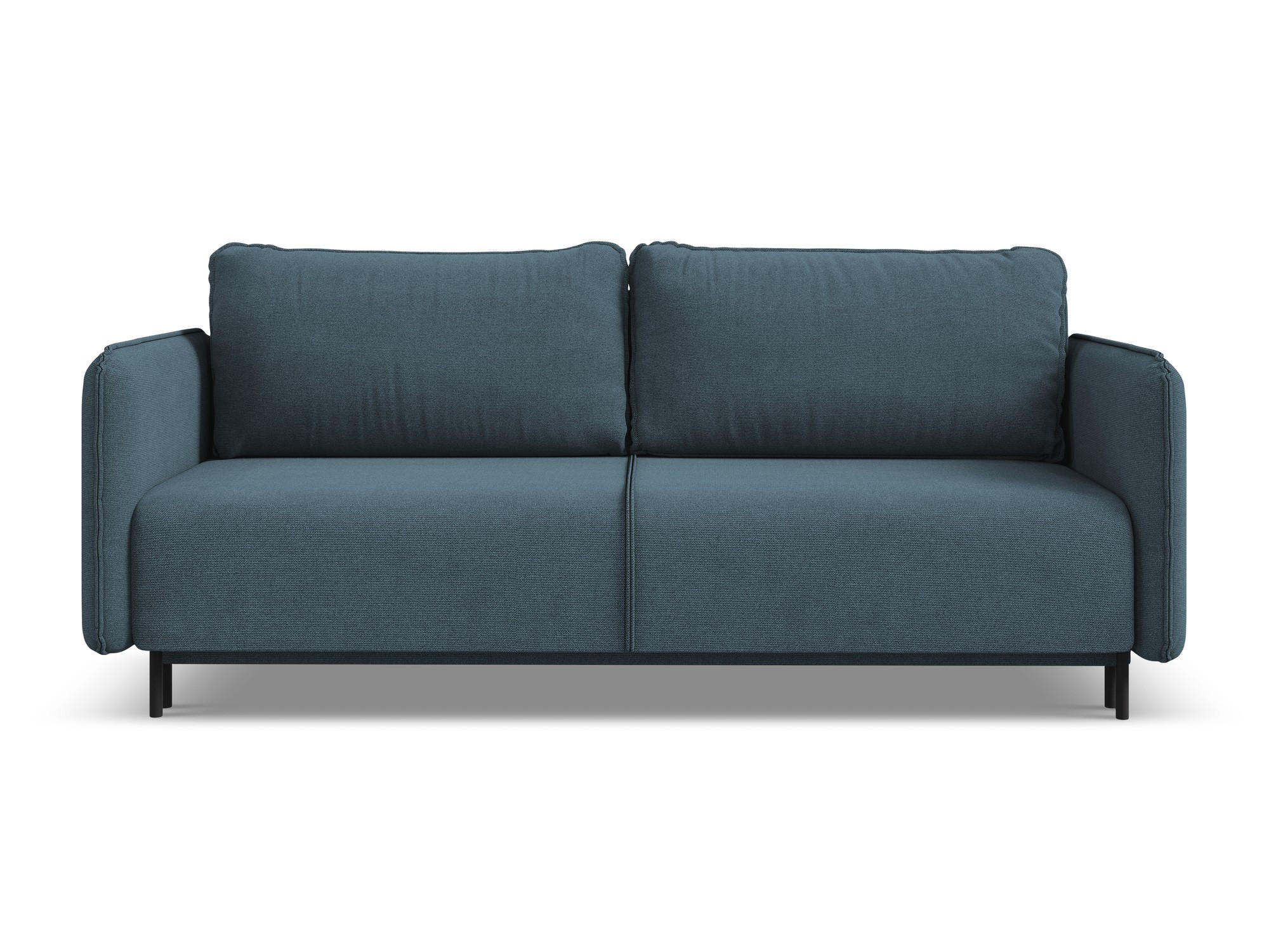 3-SITZER SOFA mit Schlaffunktion Strukturstoff Stoff Blau - Blau/Blaugrau, Holz/Textil (226/90/92cm) - Makamii