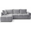 ECKSOFA Taremi mit Chenillebezug Grau, beidseitig - Schwarz/Grau, Textil (267/185cm) - Selsey