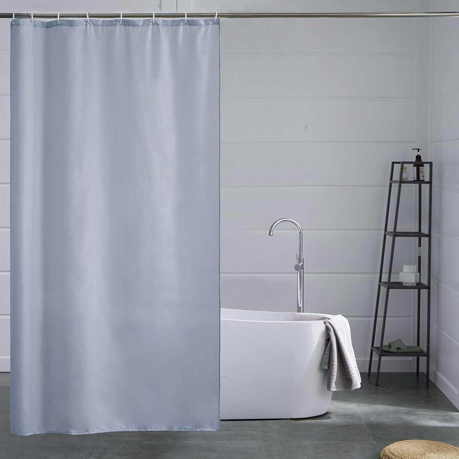 DUSCHVORHANG Textil Grau Blau 120 x 200 cm - Blau, Textil (120/200cm)