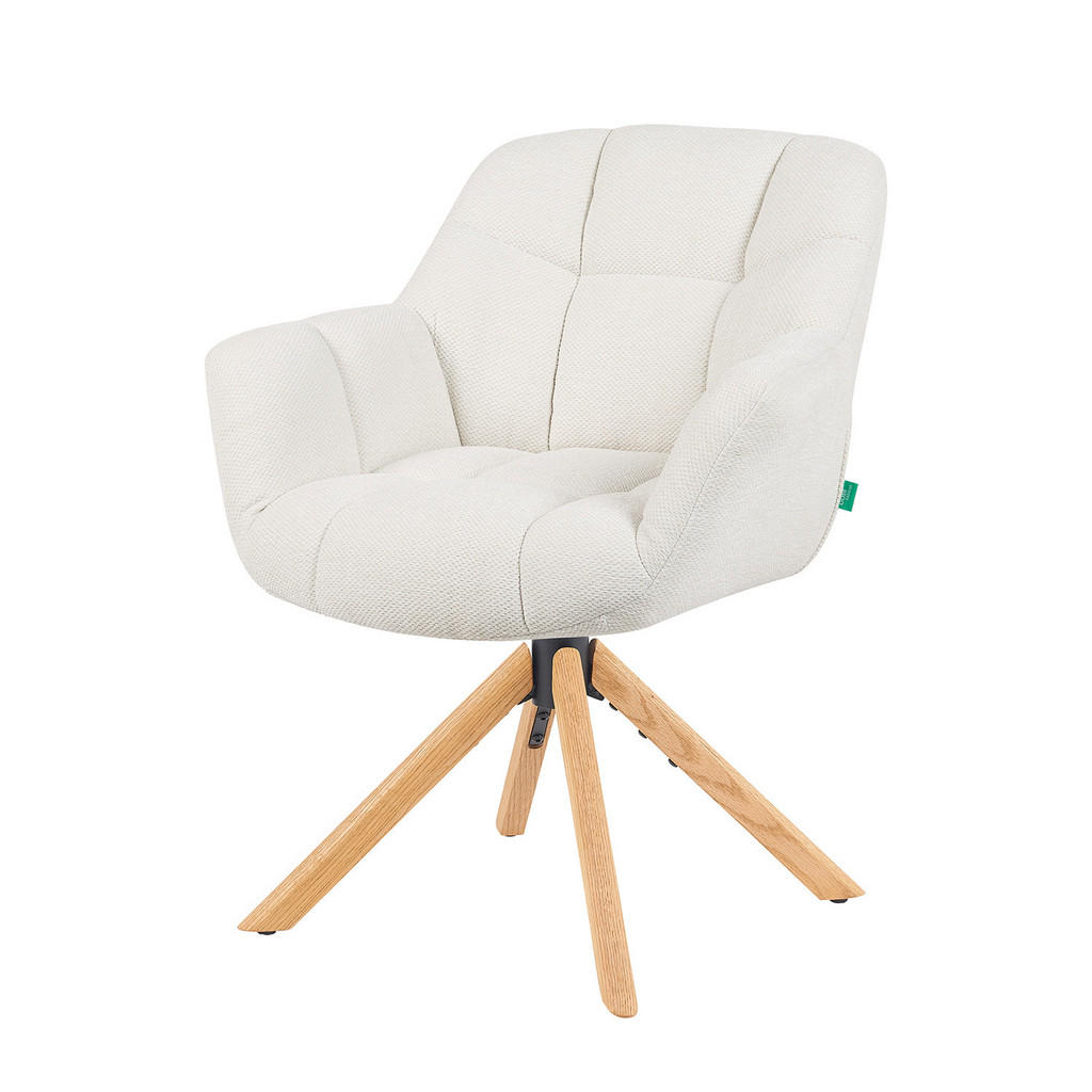 Thumbnail - Dubi Möbel Drehstuhl, Creme, Textil, 65x81x66 cm, Arbeitszimmer, Bürostühle, Drehstühle