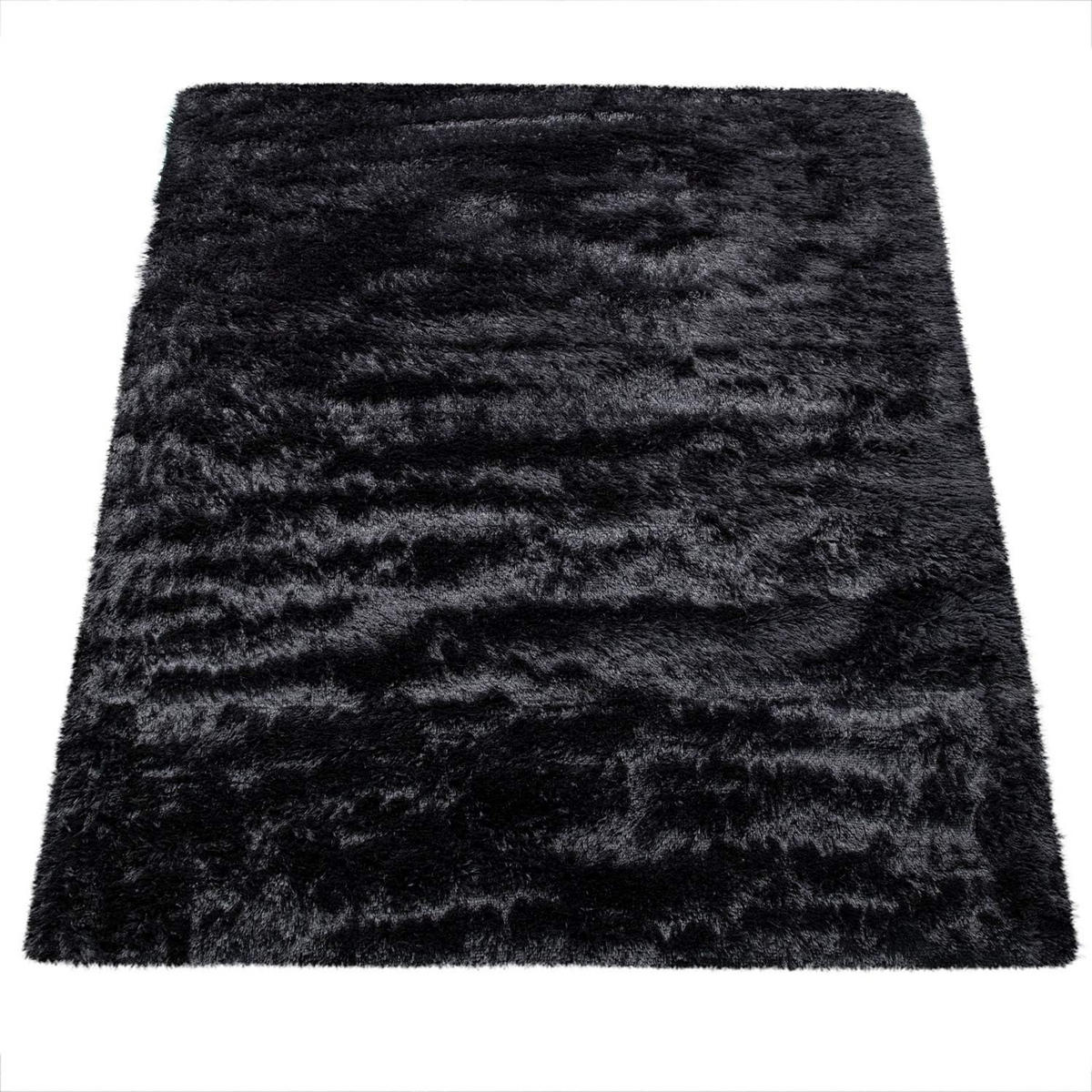 HOCHFLORTEPPICH 120/170 cm Silky 591 - Schwarz, Textil (120/170cm) - Paco Home