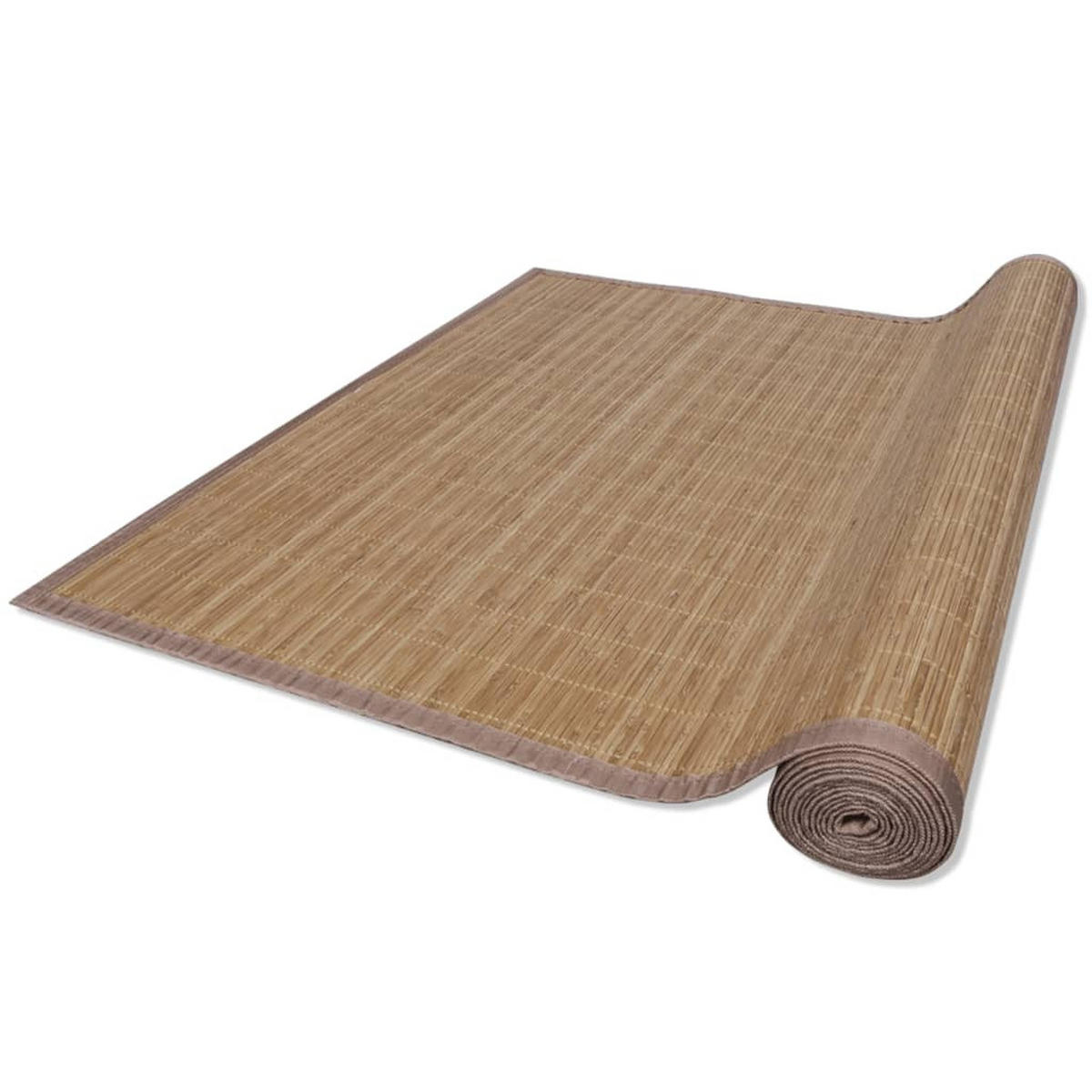 TEPPICH Rechteckig 150/200 cm aus Bambus Braun - Braun, Naturmaterialen/Holz (150/200cm) - vidaXL