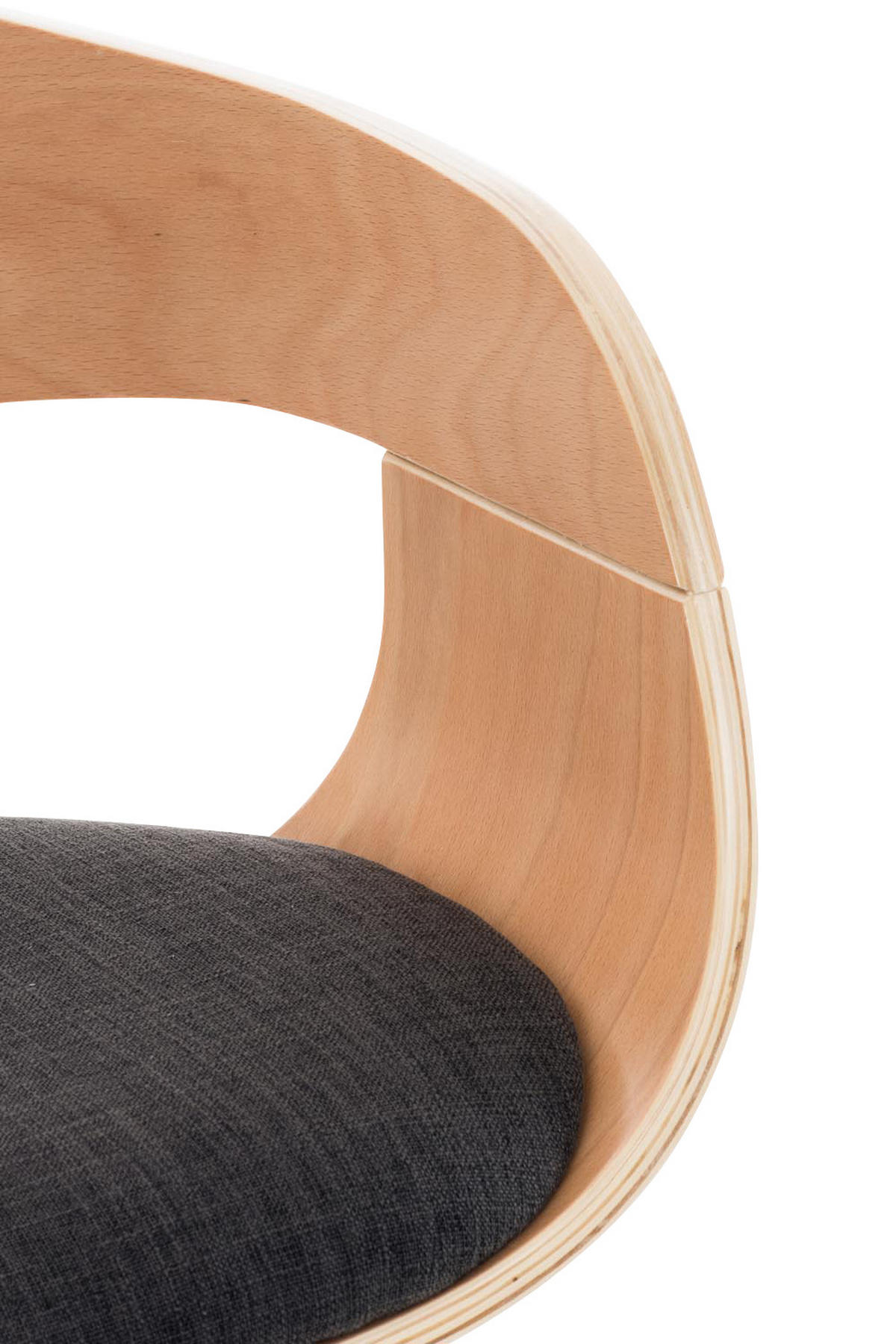 BARHOCKER Nadan Stoff Natura/dunkelgrau - Grau, Textil/Metall (50/88/48cm) - DELUKE