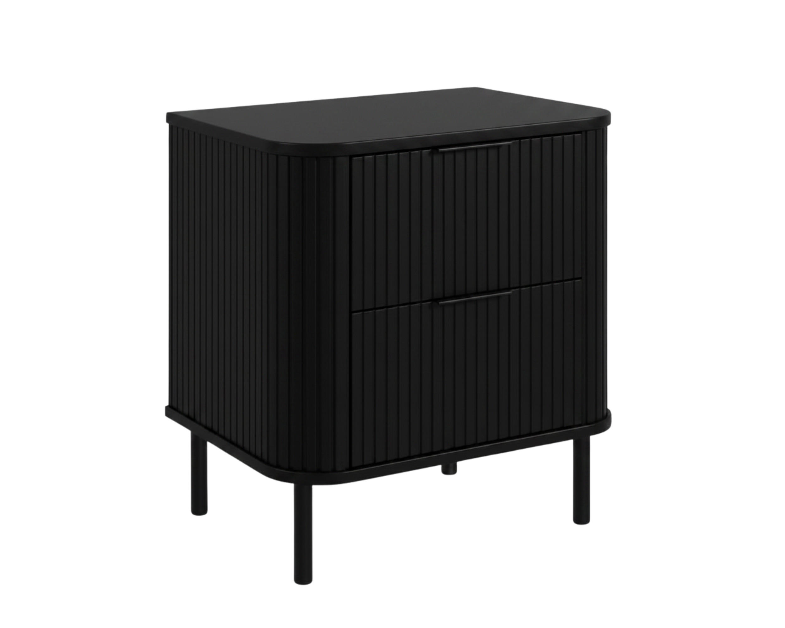 BADEZIMMERSCHRANK : Farbe Schwarz, Griff schwarz, Füße schwarz, 60 x 41,5 x 66,7 cm - Schwarz, Holzwerkstoff (60/66.7/41.5cm) - 3XE LIVING