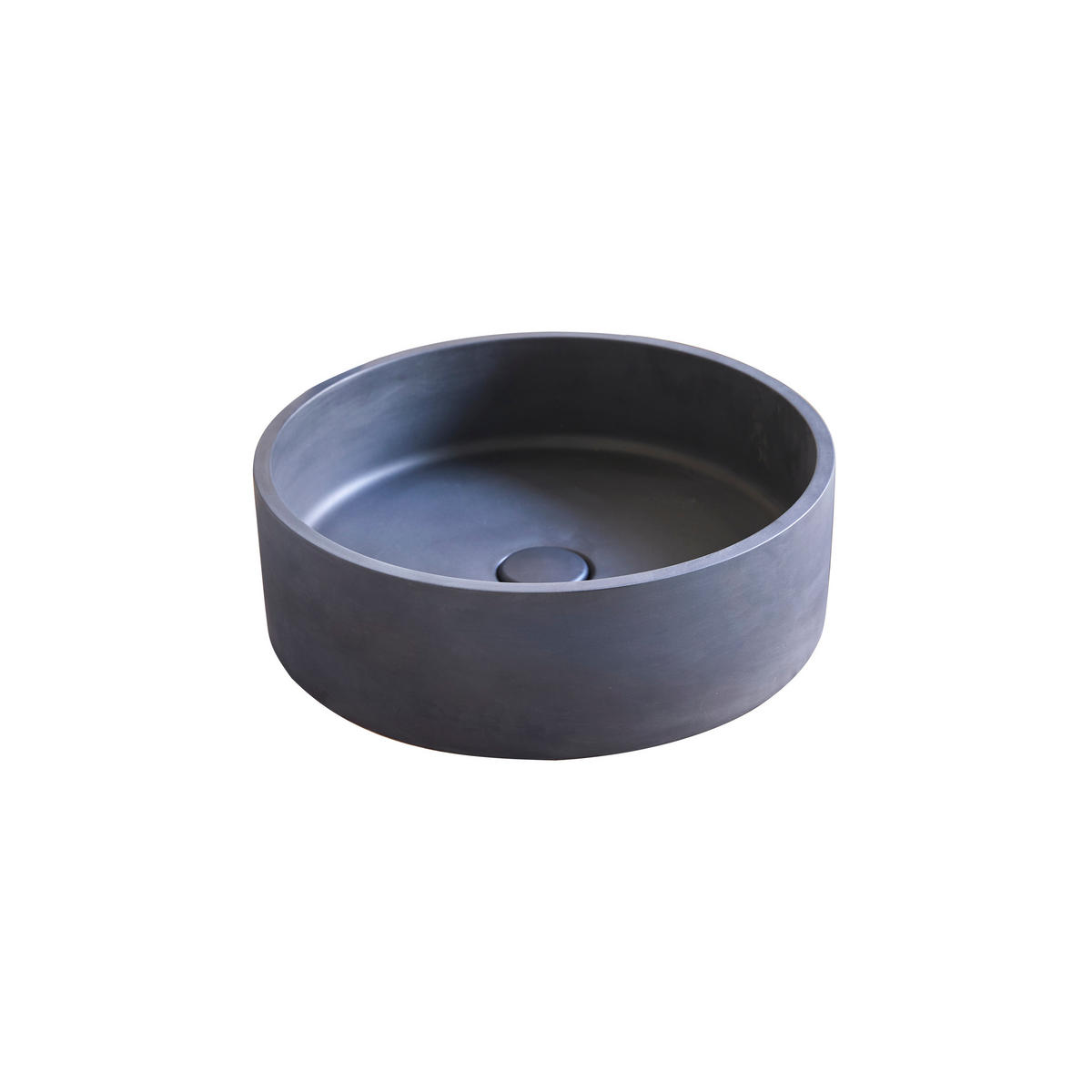 WASCHBECKEN Gina Schwarz aus Terrazzo - Schwarz, Stein (39/12/39cm) - Tikamoon