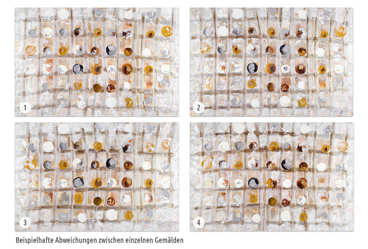 ÖLGEMÄLDE 120/80 cm - Silberfarben/Goldfarben, Holz/Textil (120/80cm) - KUNSTLOFT