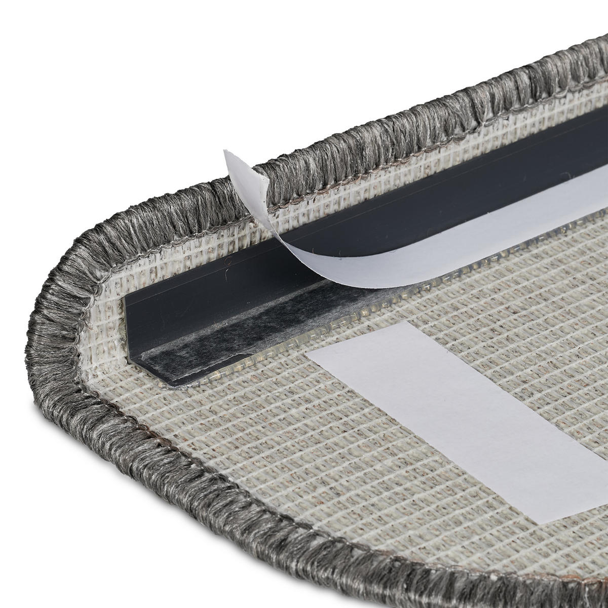 15xSTUFENMATTEN - Grau, Kunststoff (24/65/4cm) - Relaxdays