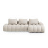 AUSKLAPPBARES-ECKSOFA rechts mit Container Linz aus strukturiertem Stoff beige 3 Sitzplätze - Beige, Textil (142/275cm) - Cosmopolitan Design