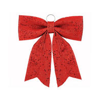 WEIHNACHTSSCHLEIFE rot mit Glitzer, 40 × 52 cm - Rot, Kunststoff (52cm) - LAALU