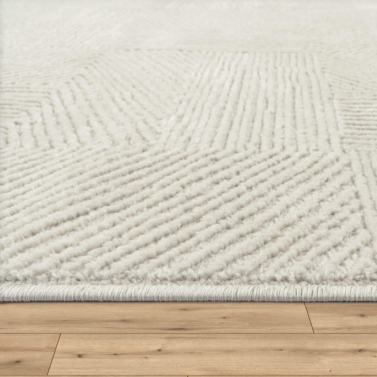 FLACHWEBETEPPICH Boho Creme 80 x 150 cm - Creme, Kunststoff (80/150cm) - TT Home