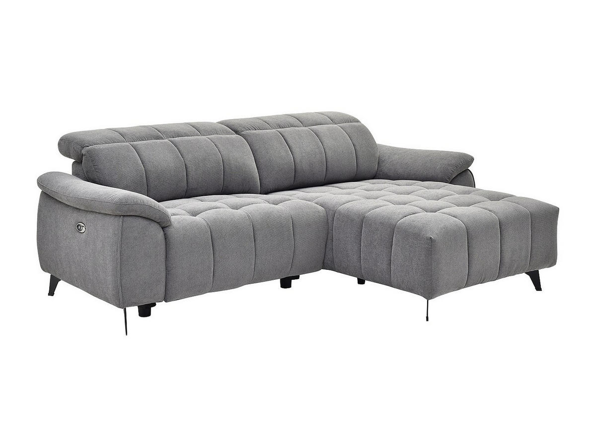 RELAXSOFA - 4 Personen - Stoff, Stoff - Grau - - Grau, Textil (230/79/169cm) - Vente-Unique