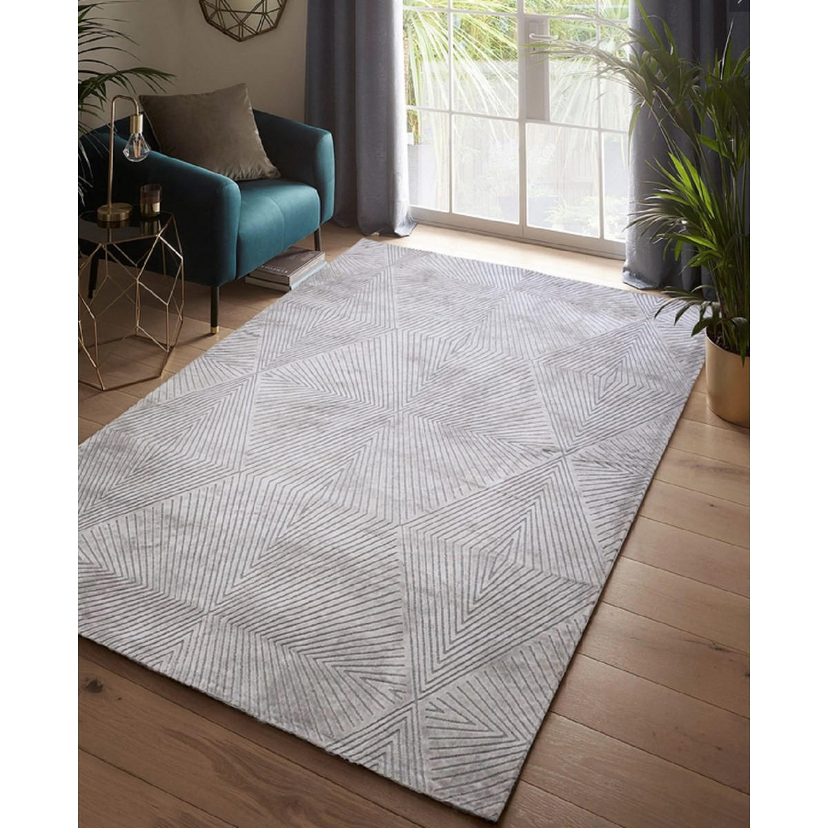TEPPICH Moderner für Wohn- und Schlafzimmer LAIZE Grau 160 x 230 cm - Grau, Textil (160/230cm) - Novatrend
