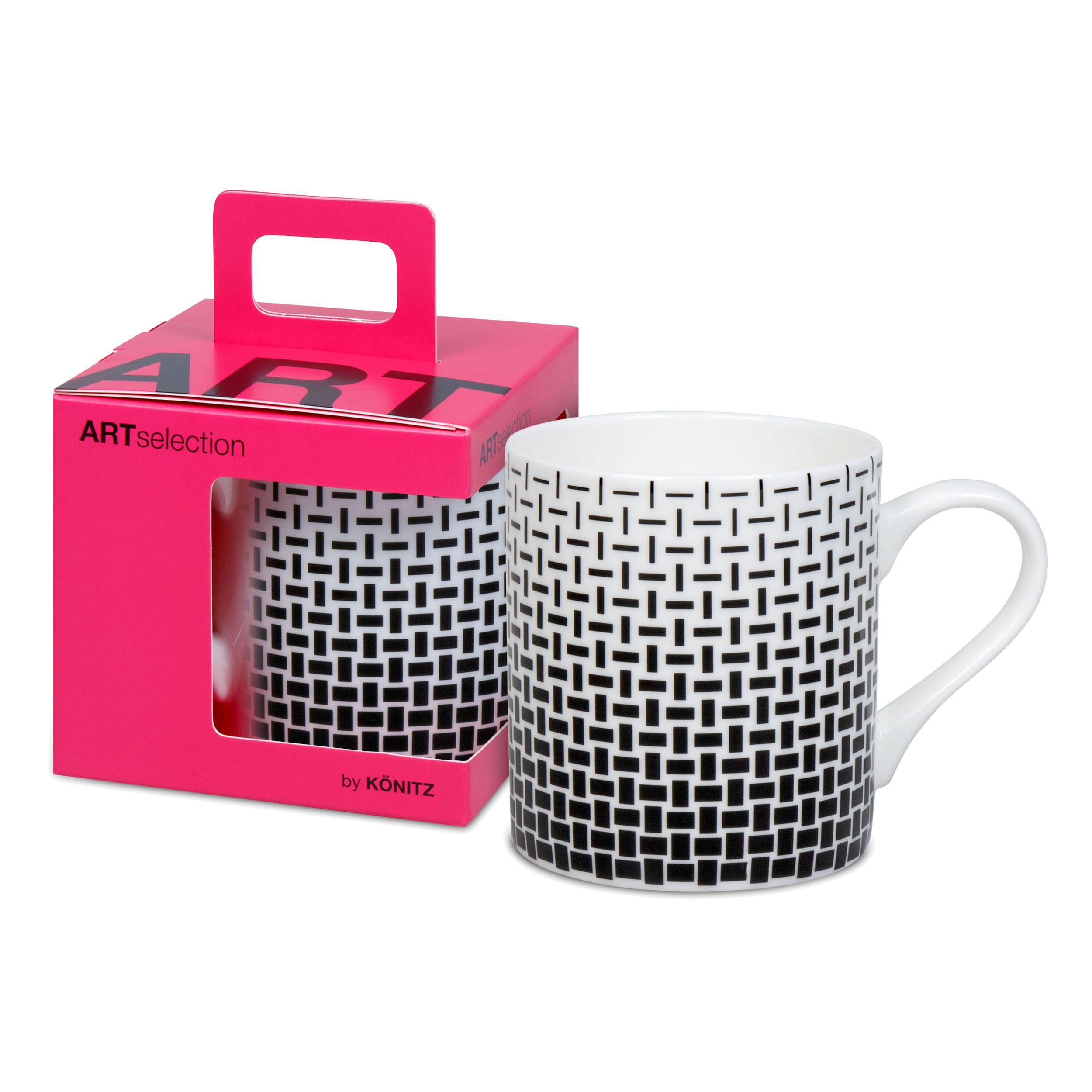 KAFFEEBECHER Graphic 413 - Marcello Morandini, in Geschenkbox - Naturfarben, Keramik (0.4L) - Könitz