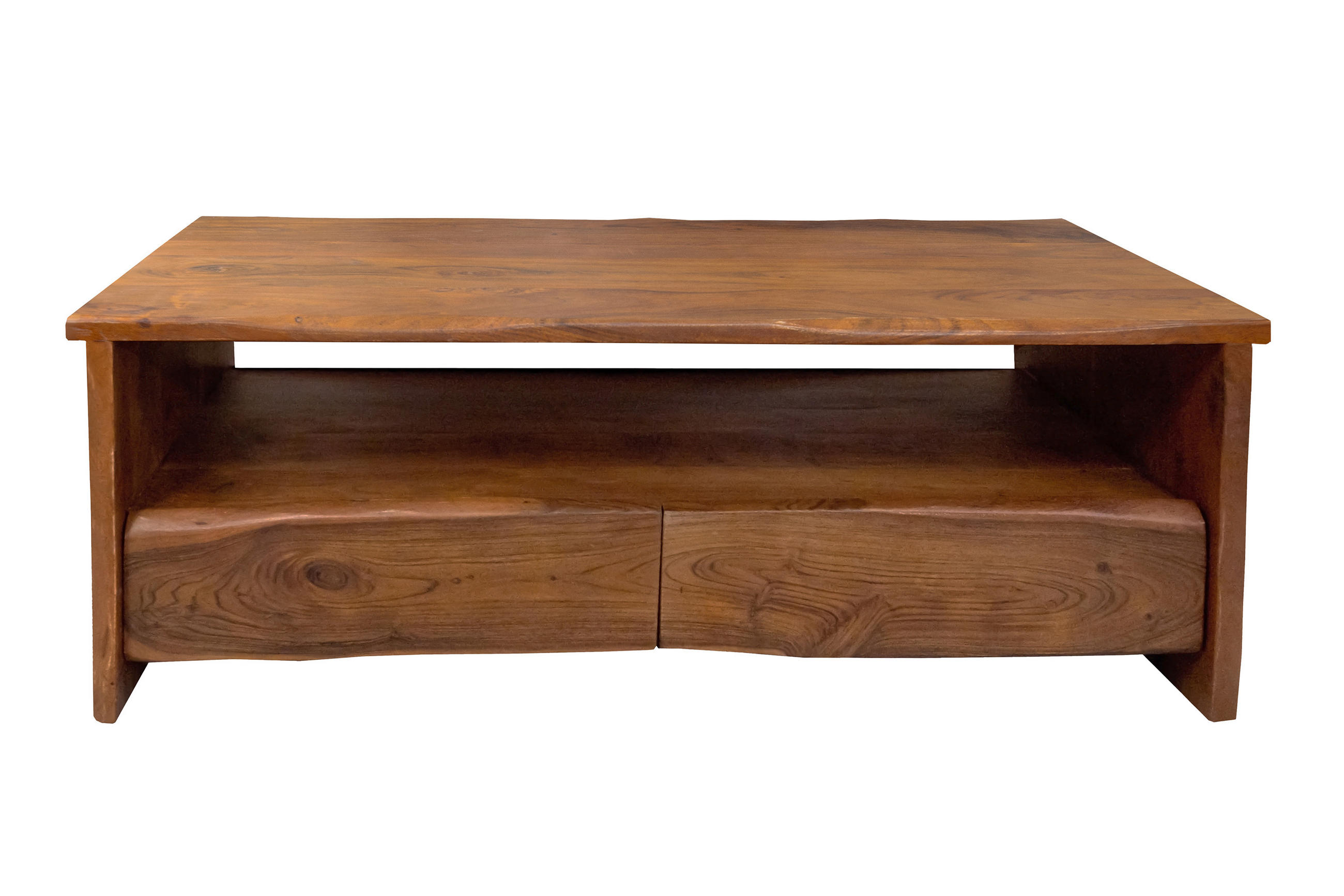 COUCHTISCH DAHLIA - Braun/Naturfarben, Akazienholz/Holz (70/130/45cm) - SAM