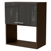 MIKROWELLENUMBAUSCHRANK Essen W2MK/60 Graphit Hochglanz / Lava Matt 60 / 32,5 / 72cm - Dunkelgrau/Graphitfarben, Holz/Holzwerkstoff (60/32.5/72cm) - Feldmann-Wohnen