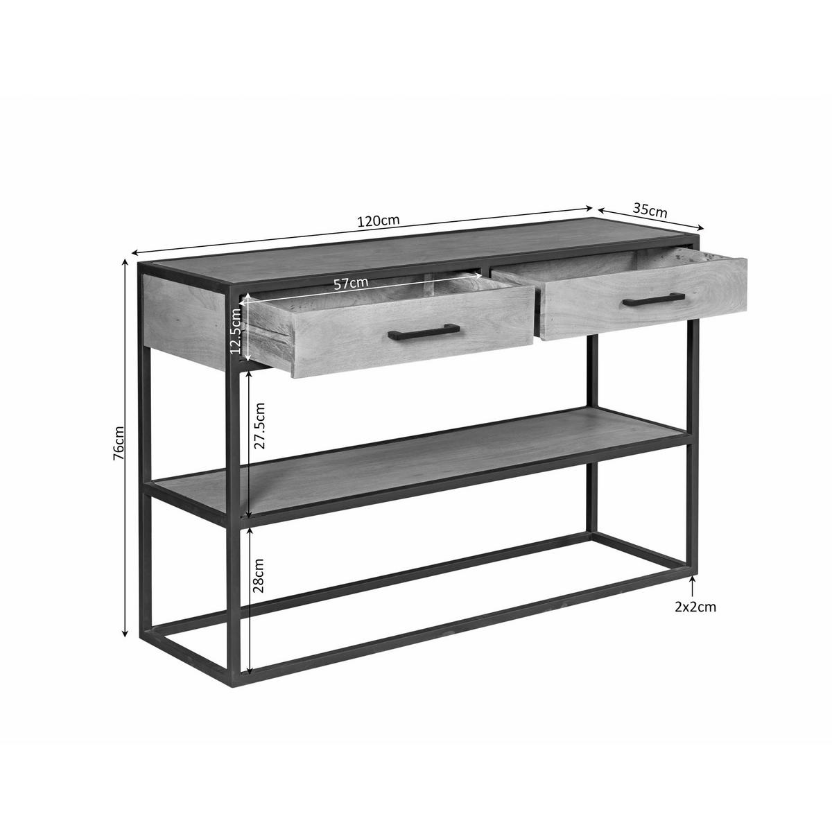 BEISTELLTISCH Dakota Braun 35/120/76 cm - Braun, Holz (35/120/76cm) - Starfurn