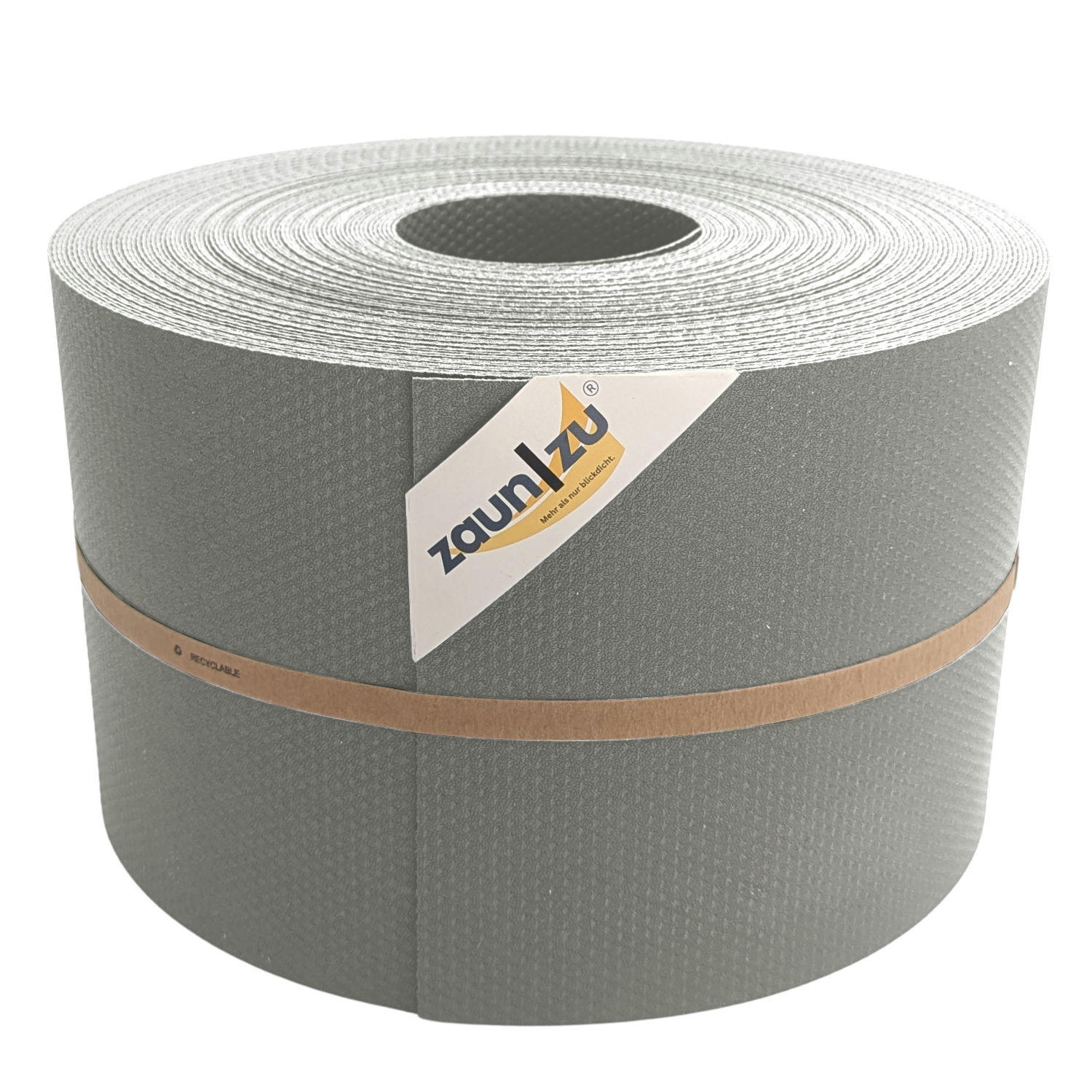 SICHTSCHUTZSTREIFEN DELUX-P Sichtschutzrolle Wabenstruktur Steingrau 50m - Graubraun, Kunststoff (5000/19cm) - ZAUN|ZU