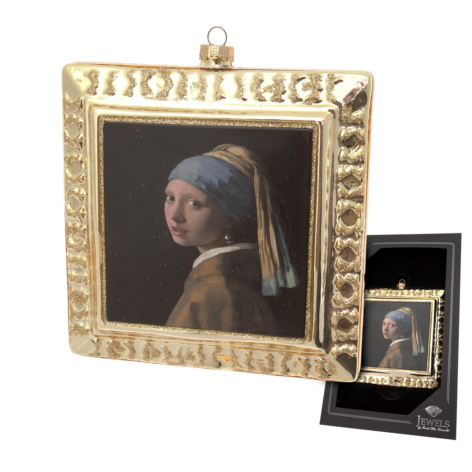 Krebs Glas Lauscha Christbaumschmuck Gold 12x12x3 cm