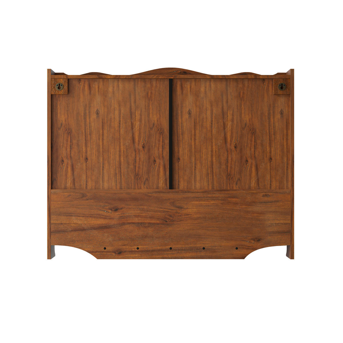 KÜCHENOBERSCHRANK 100/20/80 cm mit 4 Türen, offenen Haken und herausnehmbaren Einlegeböden, Braun - Braun, Holz (100/80/20cm) - Redom