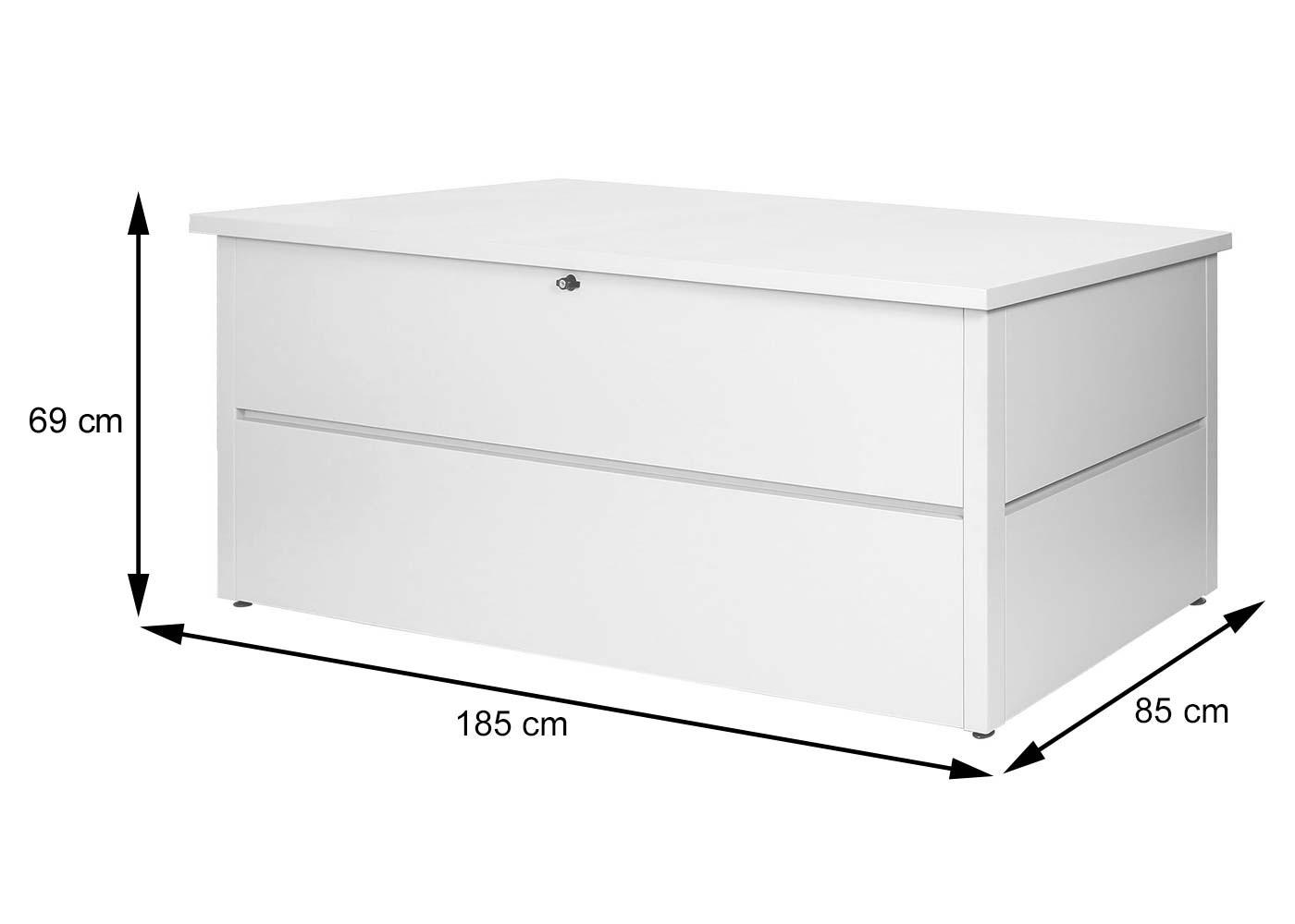 GARTENTRUHE ABSCHLIEßBAR eckig Anthrazit - Anthrazit, Metall (185/69/85cm) - MCW