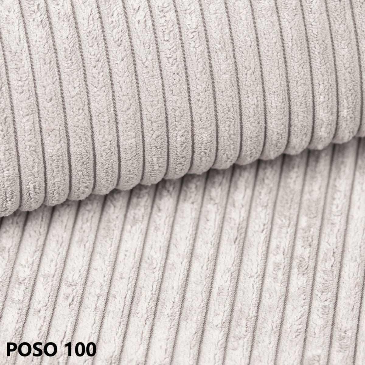 ECKSOFA BRIK 258x169 cm, Cremeweiß Cord Poso, Schlaffunktion & Bettkasten - Creme, Textil (258/169cm) - Excellent Home