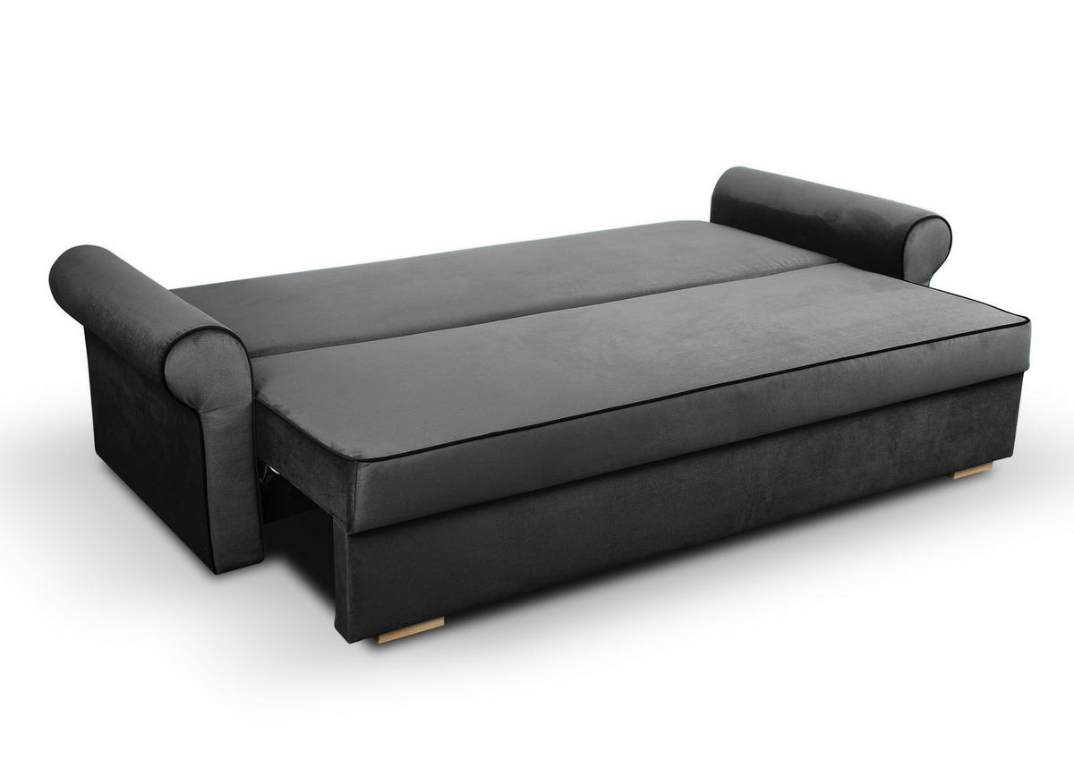 SOFA Grafit TOP Mit Schlaffunktion - Graphitfarben, Textil (237/76/85cm) - Sepro Meble