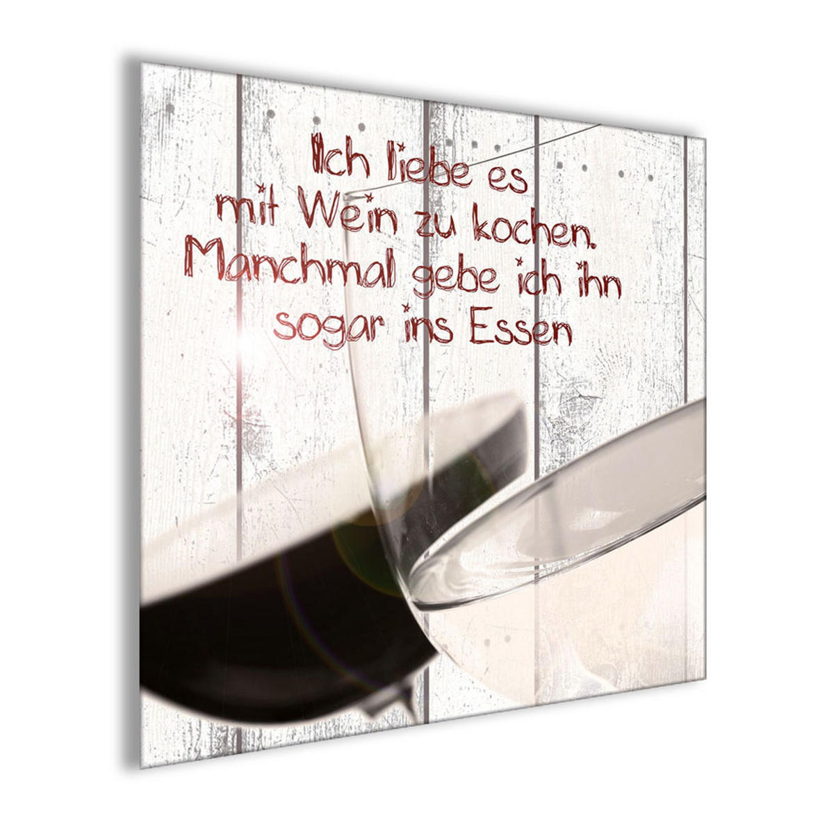 GLASBILD 30x30 cm Küche Wein - Beige, Glas (30/30cm) - artissimo
