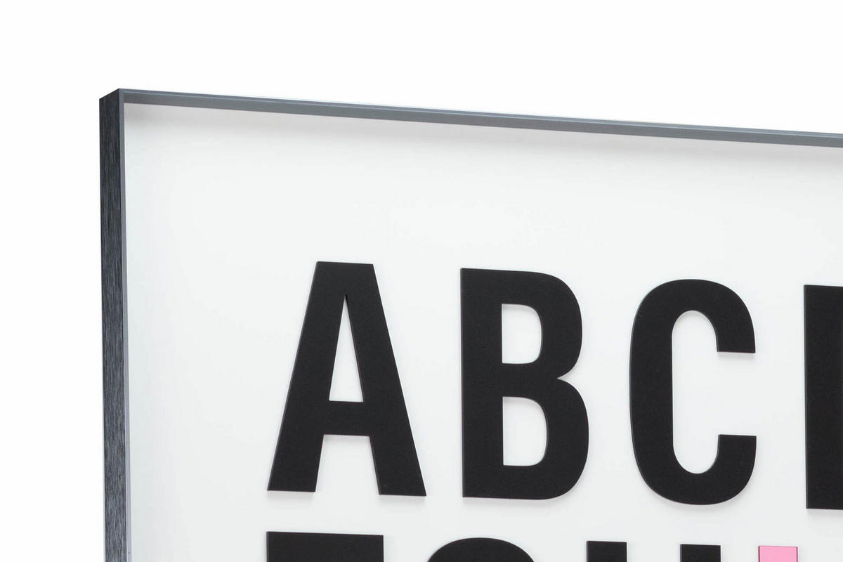 WANDBILD Rosa 60/80 cm - Pink/Schwarz, Glas (3.01/80cm) - KUNSTLOFT