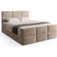 BOXSPRINGBETT Boston Duo Mit Bettkasten, Topper und Matratze Creme Paros 02 140x200 cm - Creme/Schwarz, Textil (140/200cm) - Bromarkt
