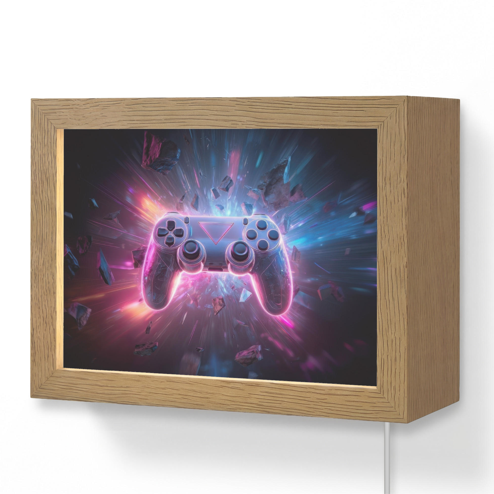 OnlyWow NÁSTĚNNÁ LAMPA Controller - Neon - Explosion - Abstraktní 20x15 cm