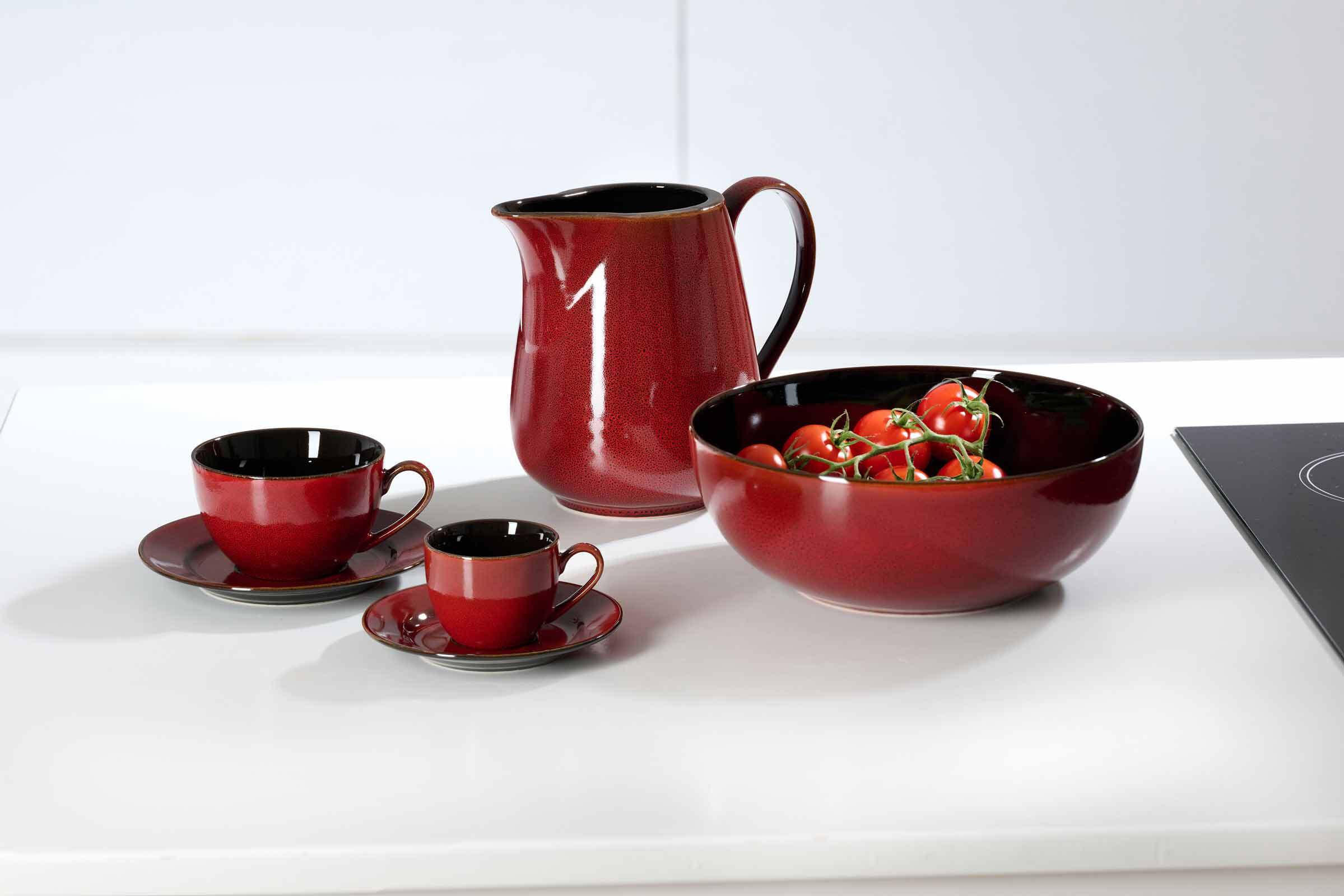 Thumbnail - Ritzenhoff Breker Kaffeetassen, Rot, Keramik, 0.22 L, Rund, Kaffee & Tee, Tassen, Kaffeetassen