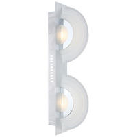 LED WANDLEUCHTE Josh Aluminium Silber - Silberfarben, Glas (6/13.7/46cm) - Globo Lighting