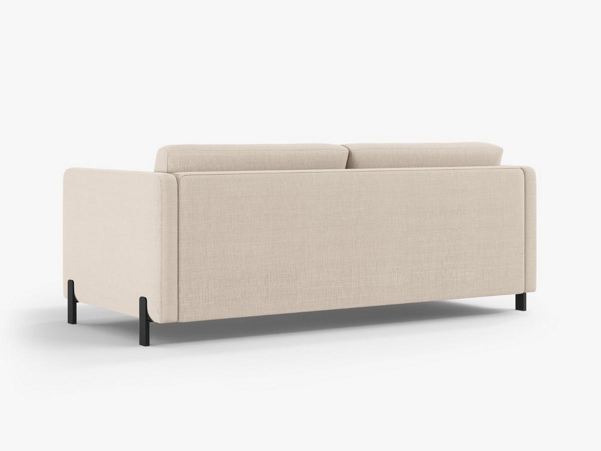 SOFA ausklappbar Gloria aus strukturiertem Stoff beige 3 Sitzplätze - Beige, Textil (102/80/202cm) - Micadoni