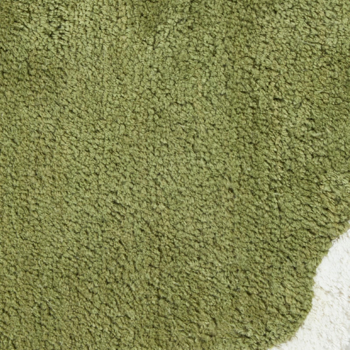BADTEPPICH Wellenrand, rund 70 cm, 100 % Baumwolle - Grün, Textil (70/70cm) - Homescapes