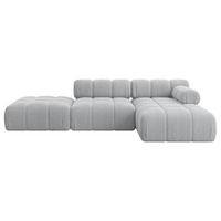 ECKSOFA modulares Sofa Lizur-L1 - 285x160x70 cm Grau Cord - Grau, Holzwerkstoff/Textil (285/160cm) - ALTDECOR
