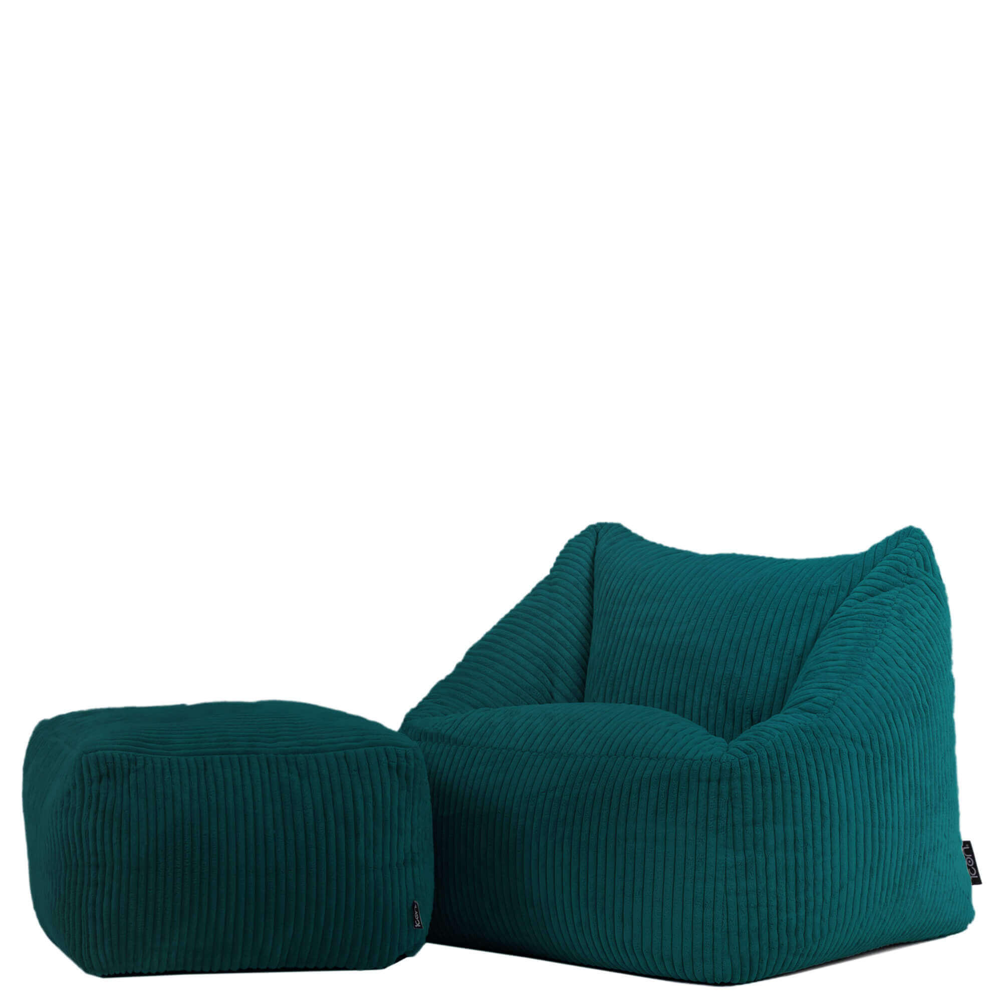 KINDERSITZSACK mit Hocker Natalia - Dunkelgrün, Textil (55/44/55cm) - icon