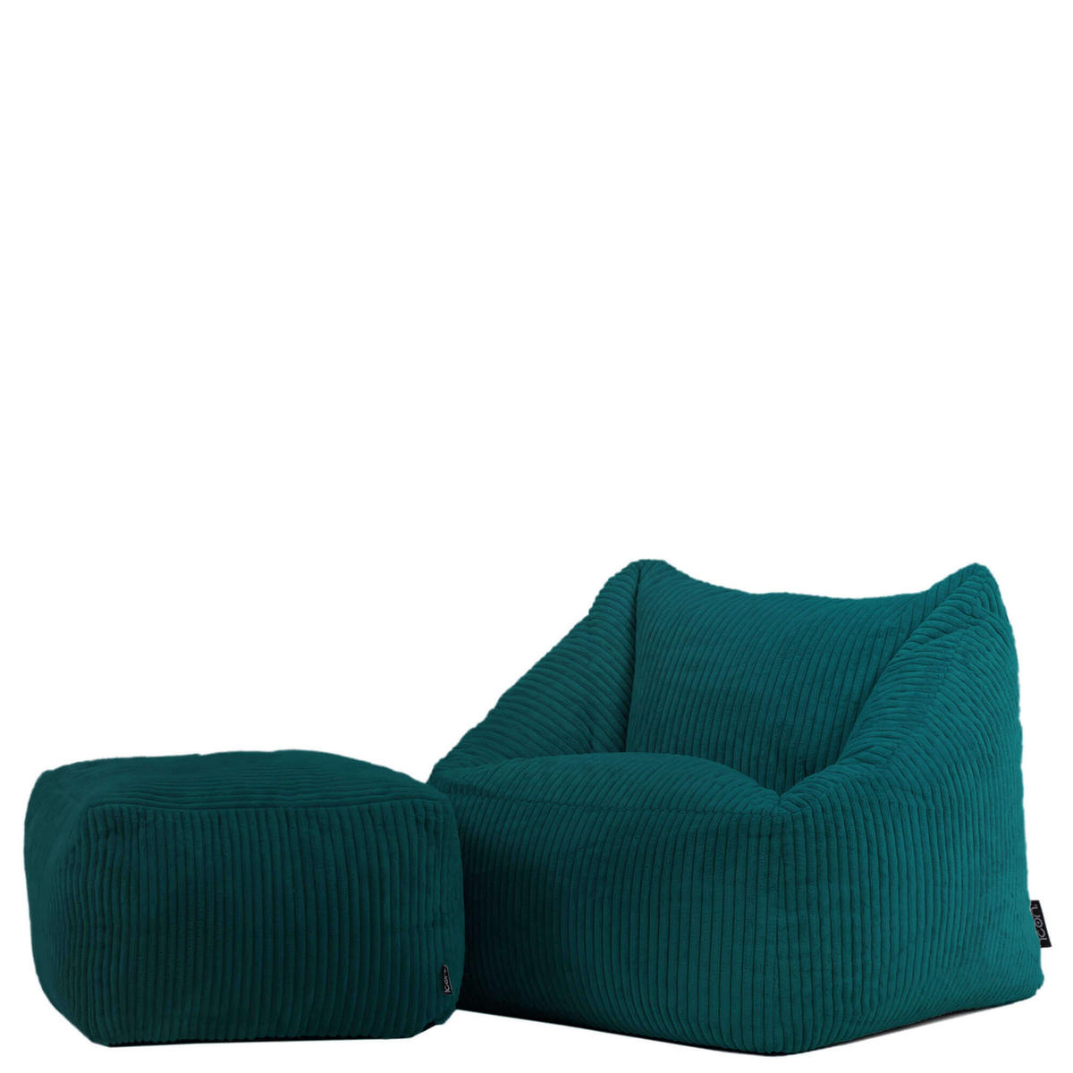 KINDERSITZSACK mit Hocker Natalia - Dunkelgrün, Textil (55/44/55cm) - icon