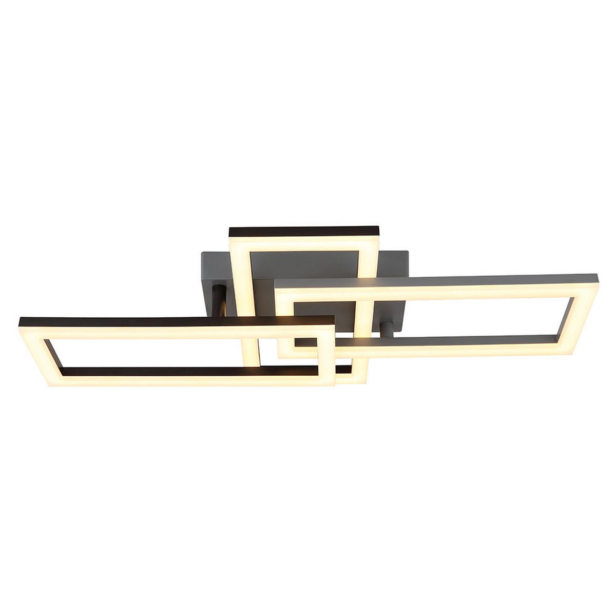 LED DECKENLEUCHTE Grau Opal - Grau, Kunststoff (61.4/34.1/9.3cm) - Globo Lighting