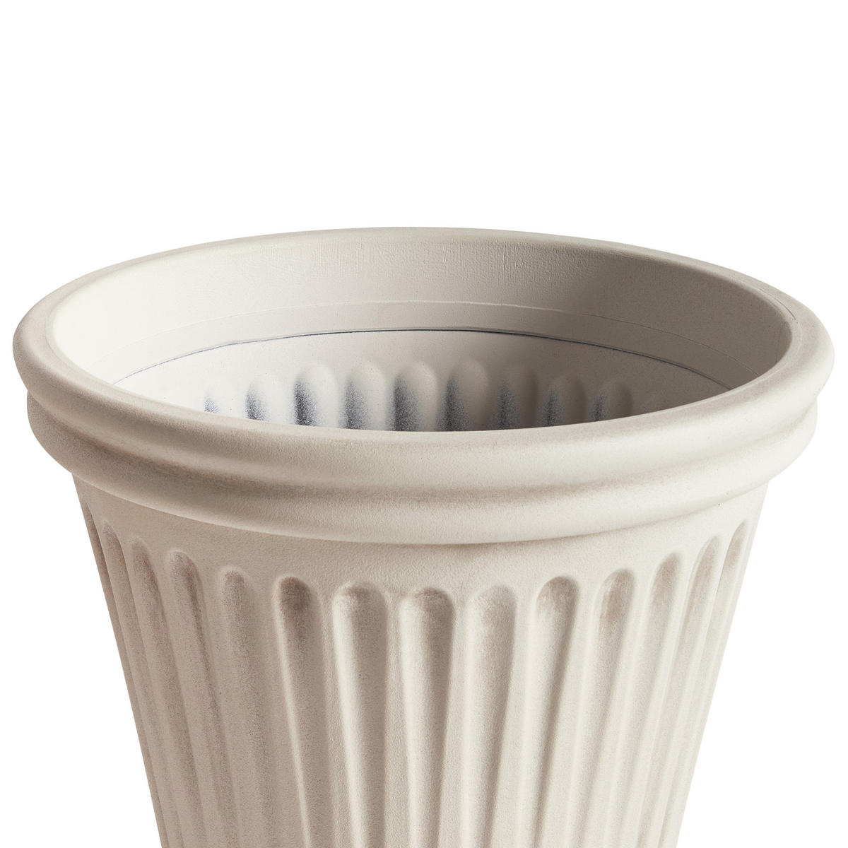 BLUMENTOPF Beige Maize - Beige, Kunststoff (39cm) - Beliani
