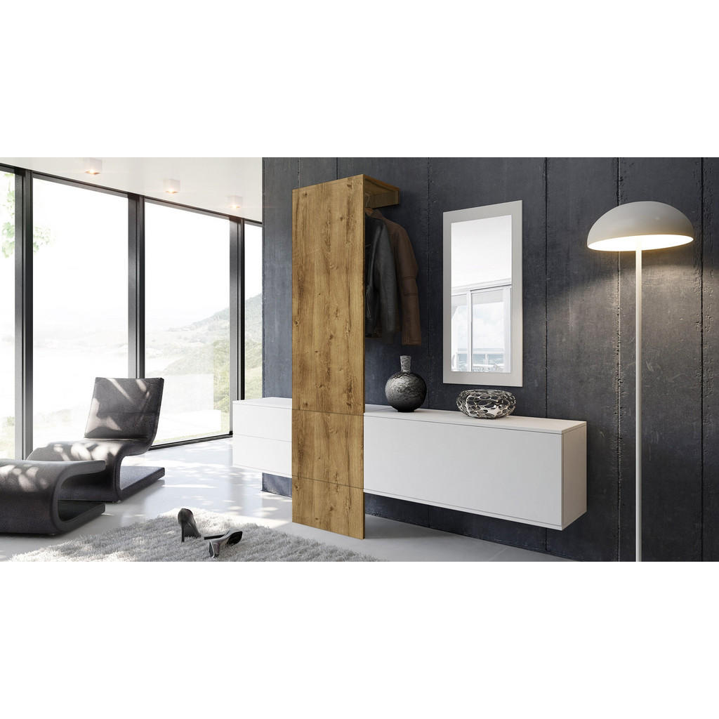 Thumbnail - Vladon Garderobe, Alteiche, Holzwerkstoff, 208x193x35 cm, Garderobe, Garderoben-Sets & Serien, Garderoben-Sets